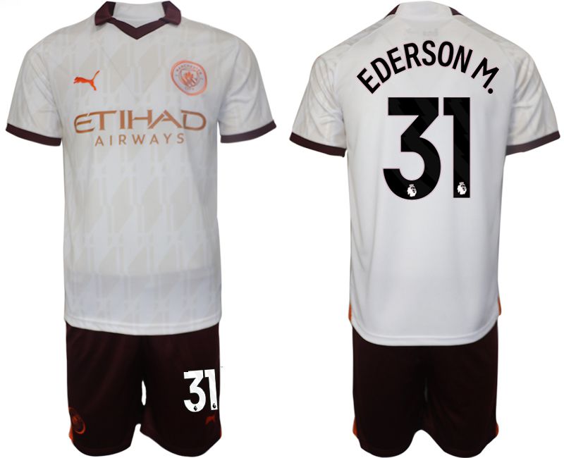 Men 2023-2024 Club Manchester City away white #31 Soccer Jersey